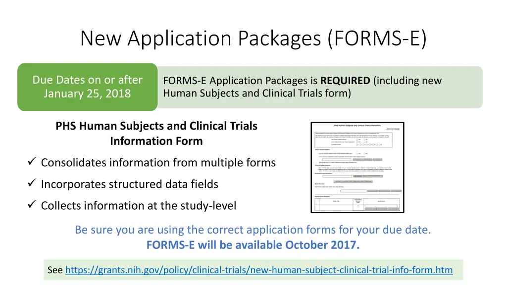 new application packages forms e