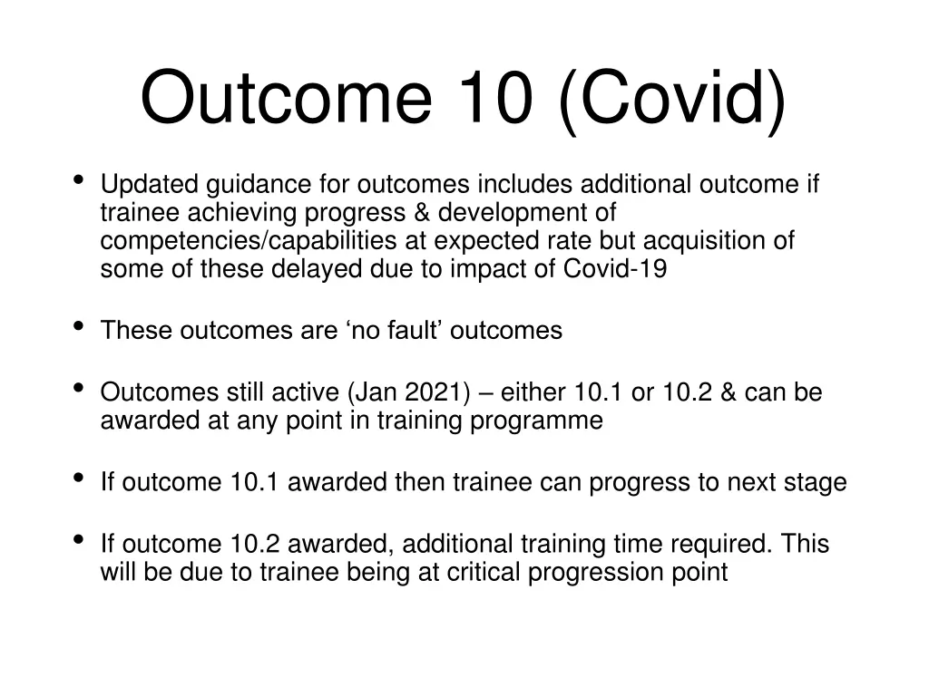 outcome 10 covid