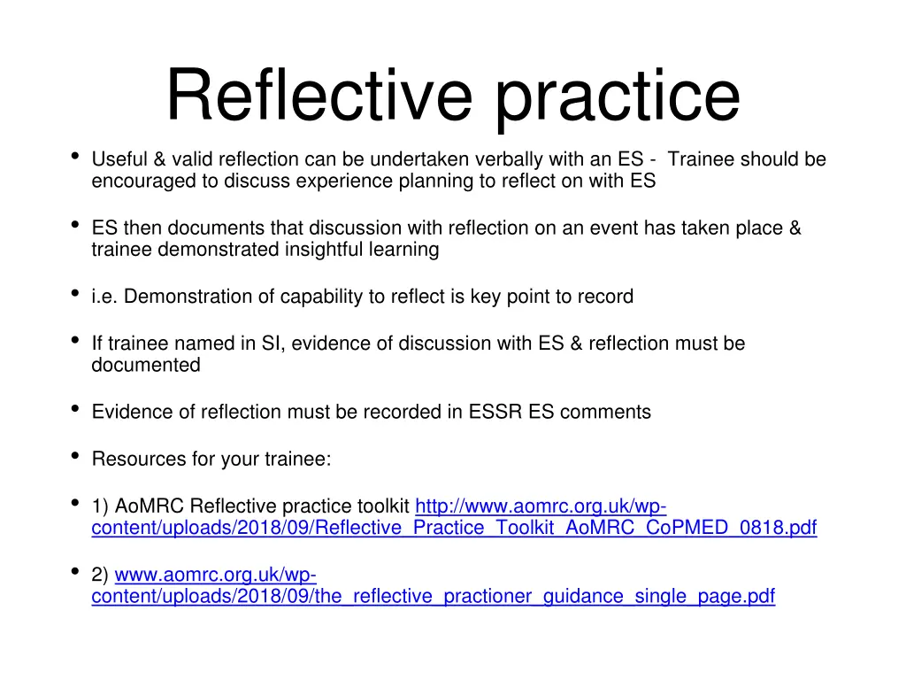 reflective practice useful valid reflection