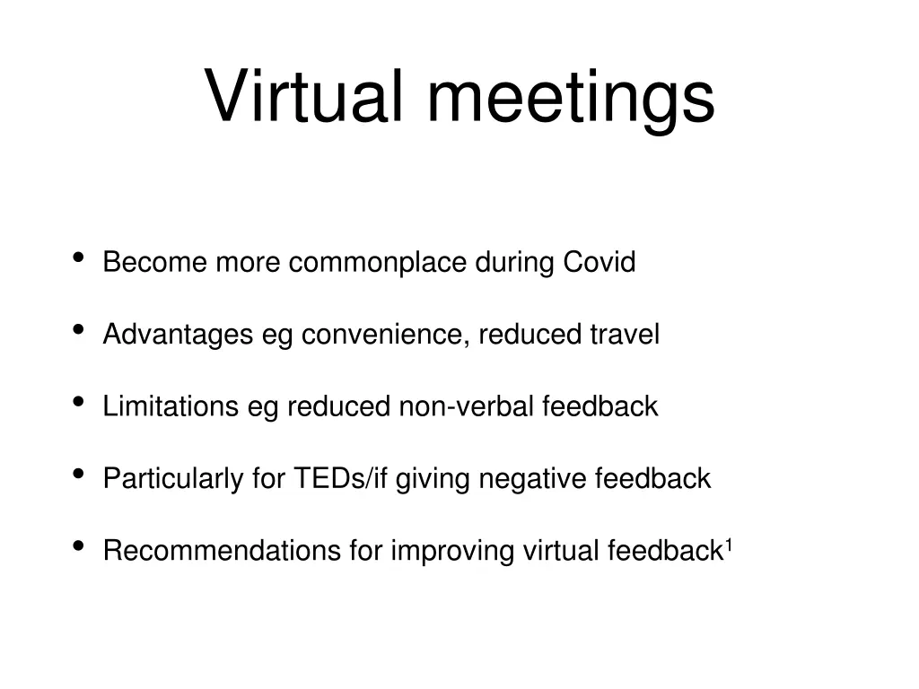 virtual meetings