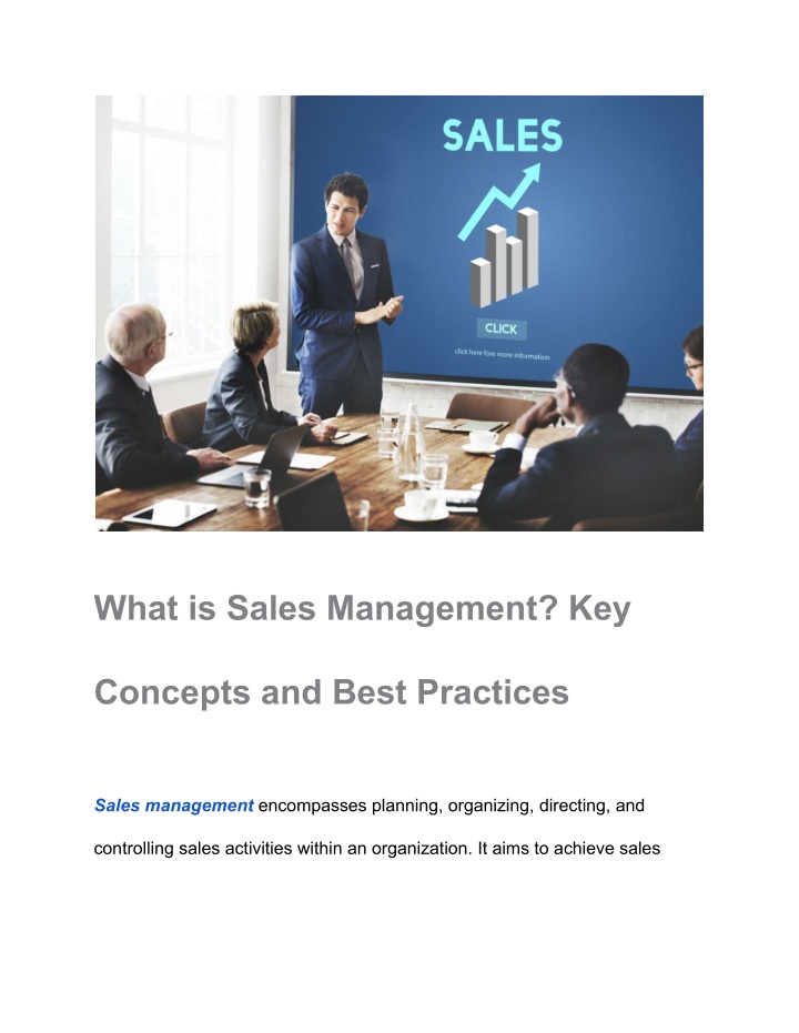 what is sales management key