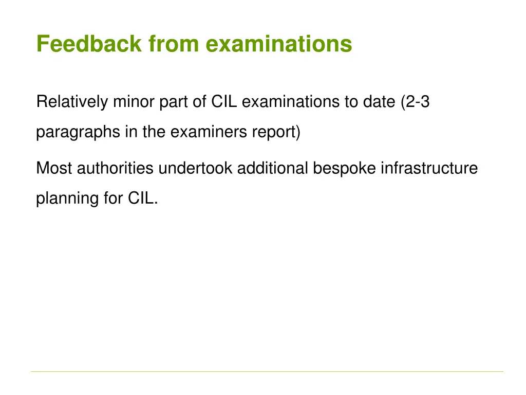 feedback from examinations