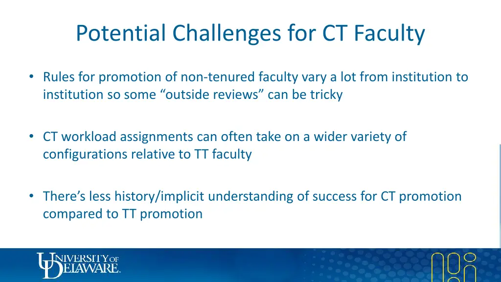 potential challenges for ct faculty