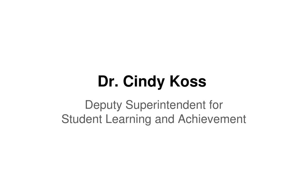 dr cindy koss