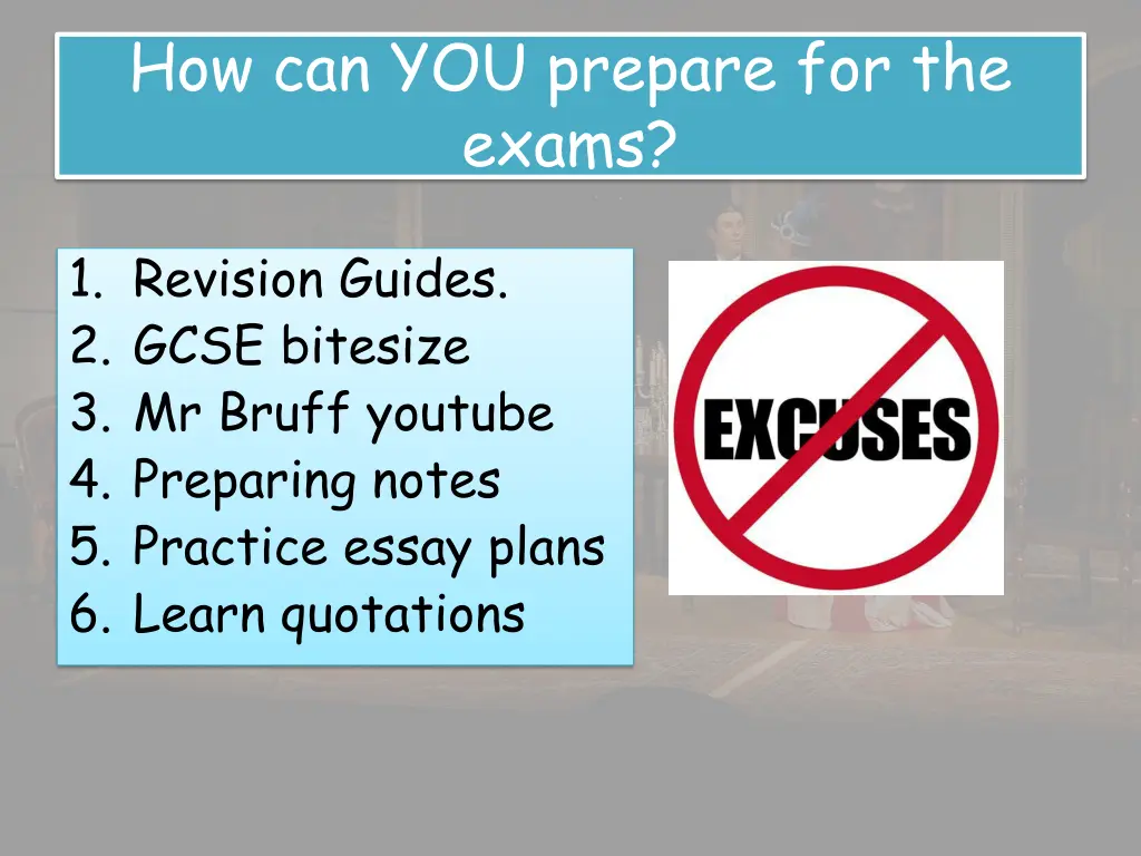 how can you prepare for the exams