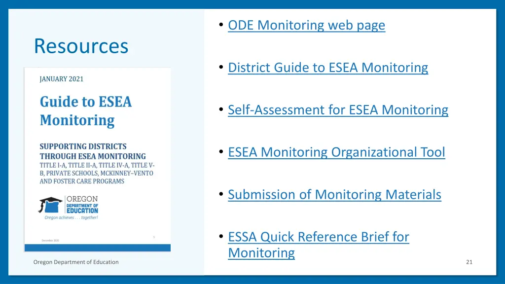 ode monitoring web page