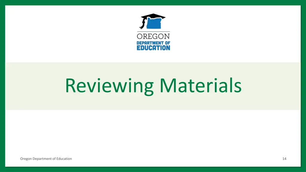 reviewing materials