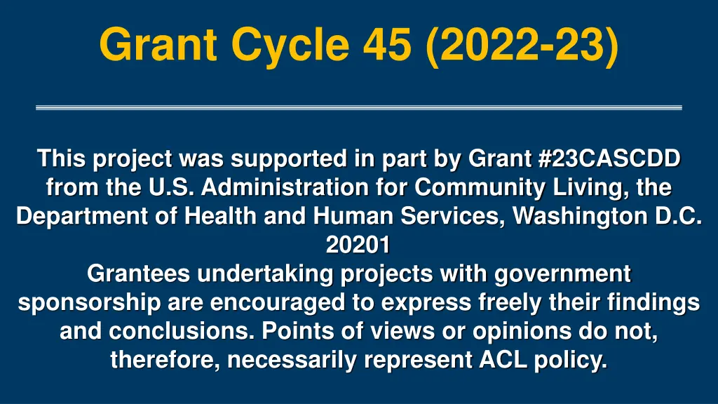 grant cycle 45 2022 23