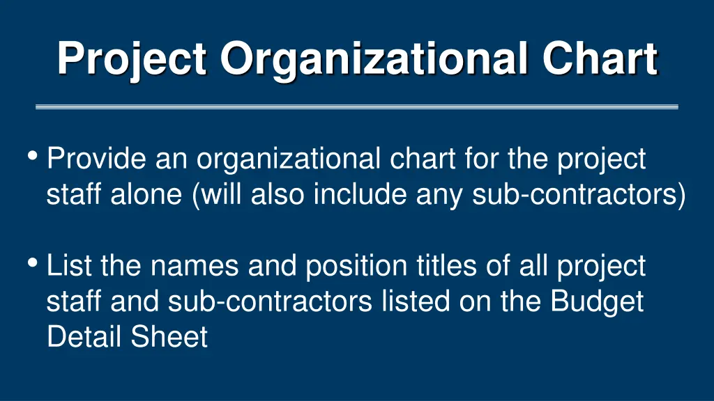 project organizational chart