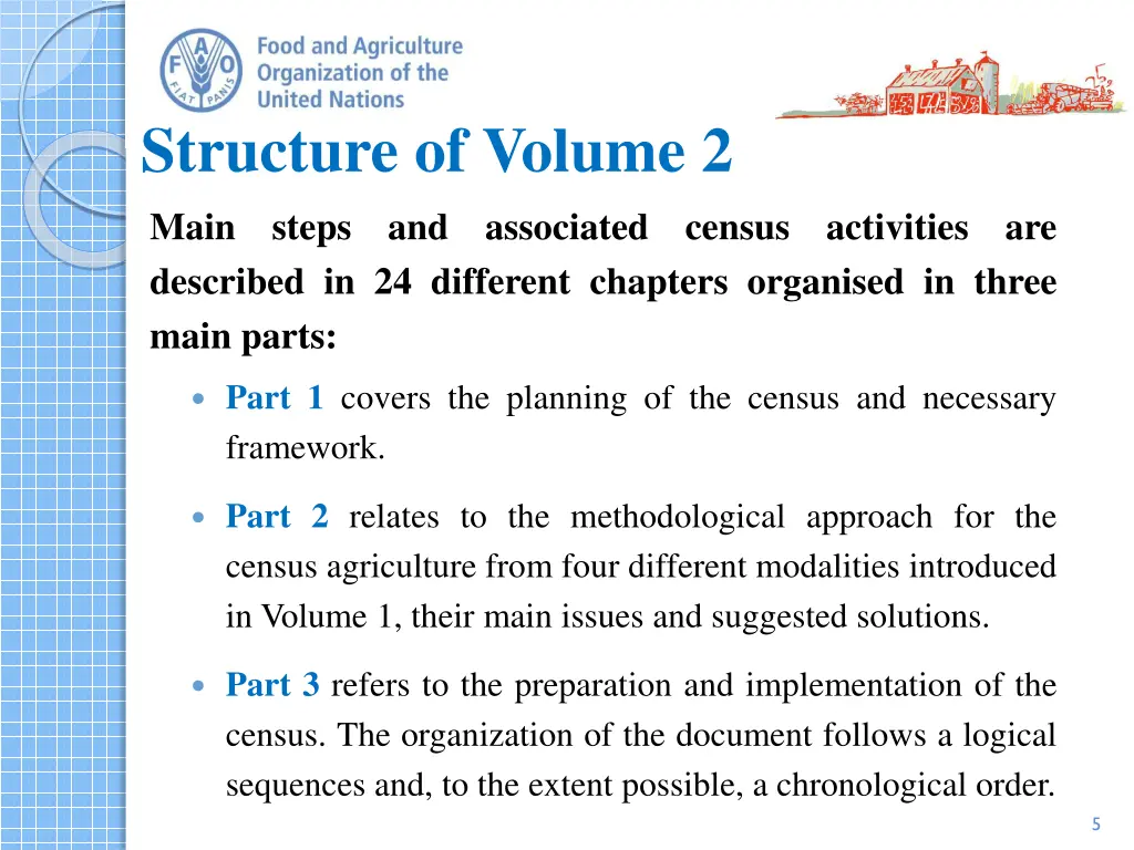 structure of volume 2 main steps and described