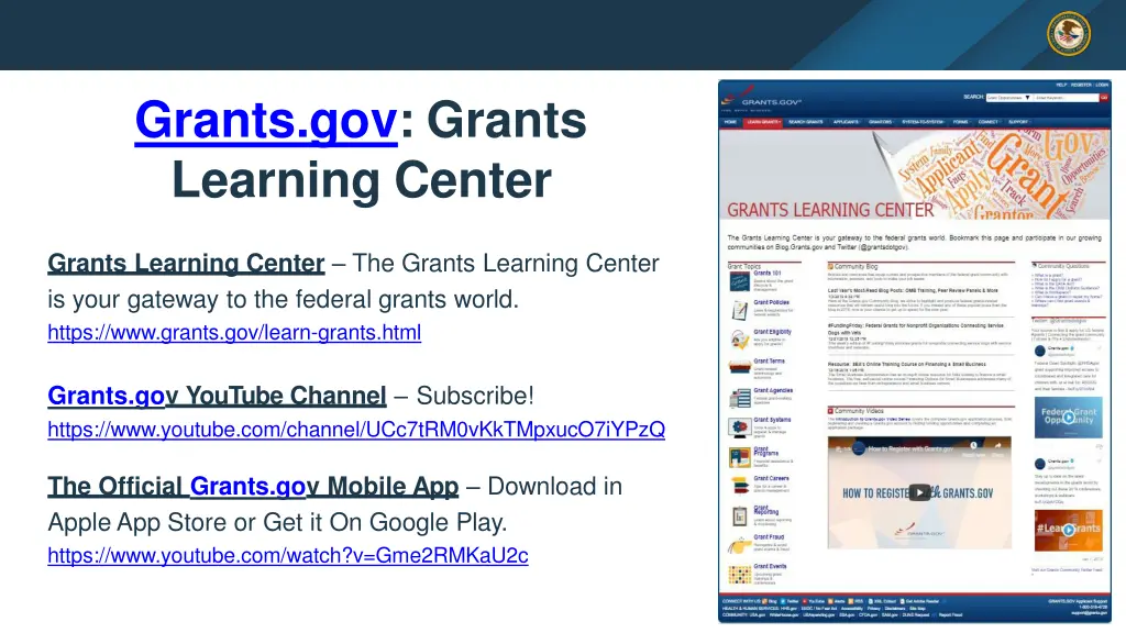 grants gov grants learning center