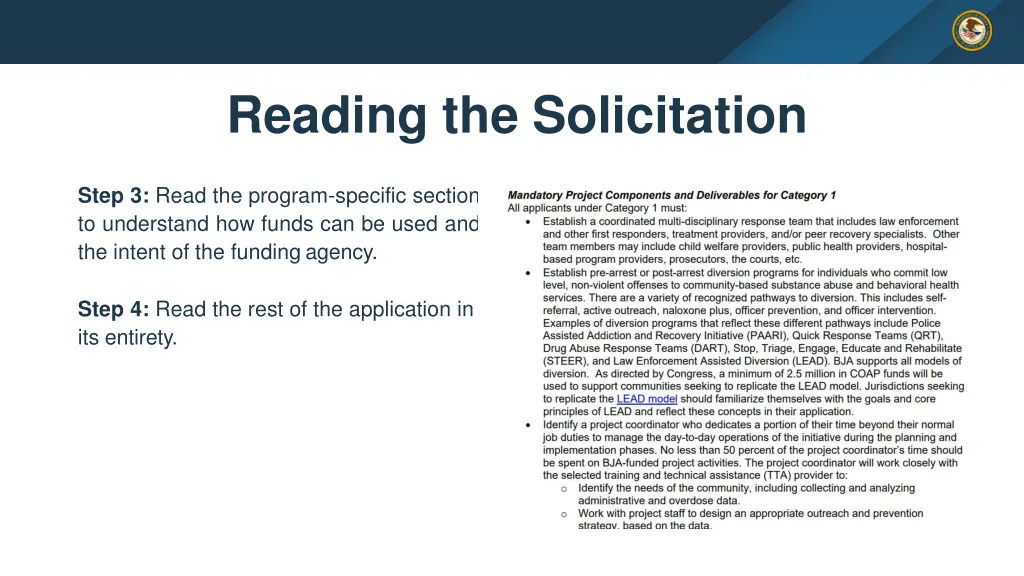 reading the solicitation 1