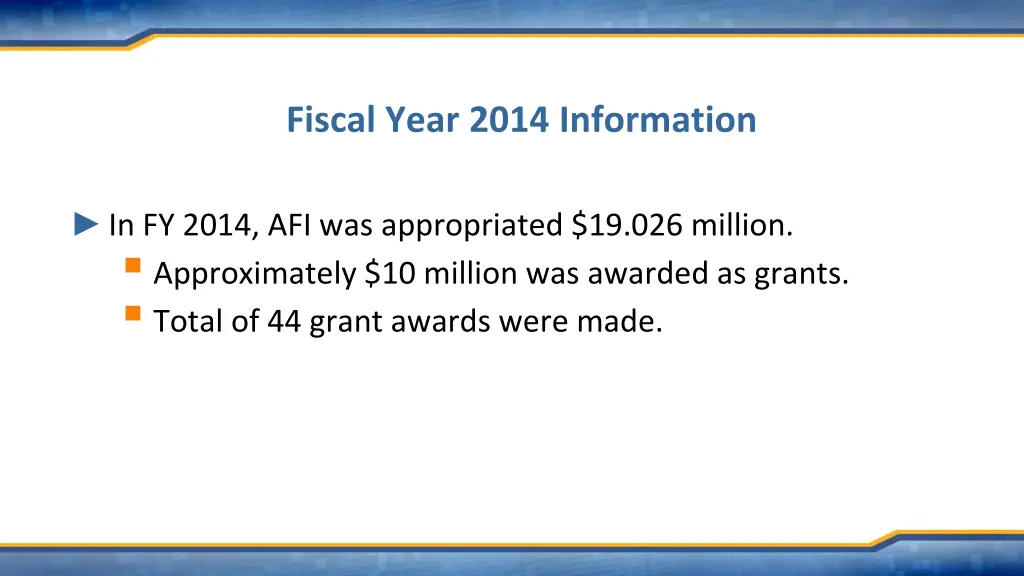 fiscal year 2014 information