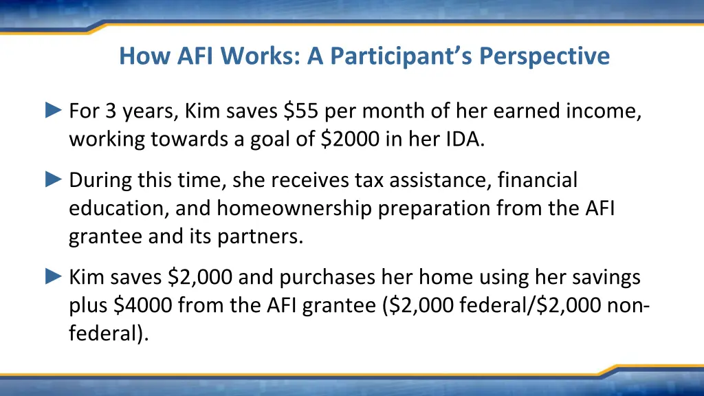 how afi works a participant s perspective 1