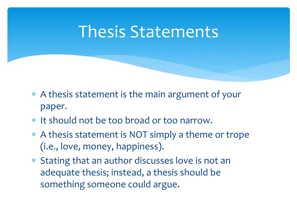 thesis statements