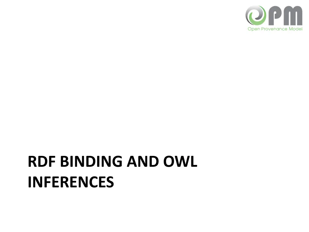 rdf binding and owl inferences