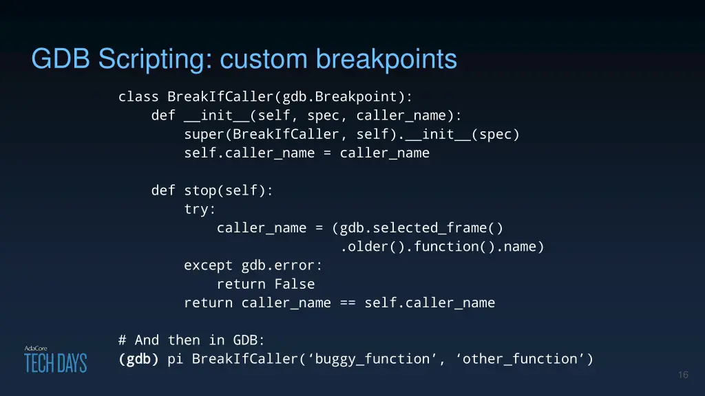 gdb scripting custom breakpoints 1