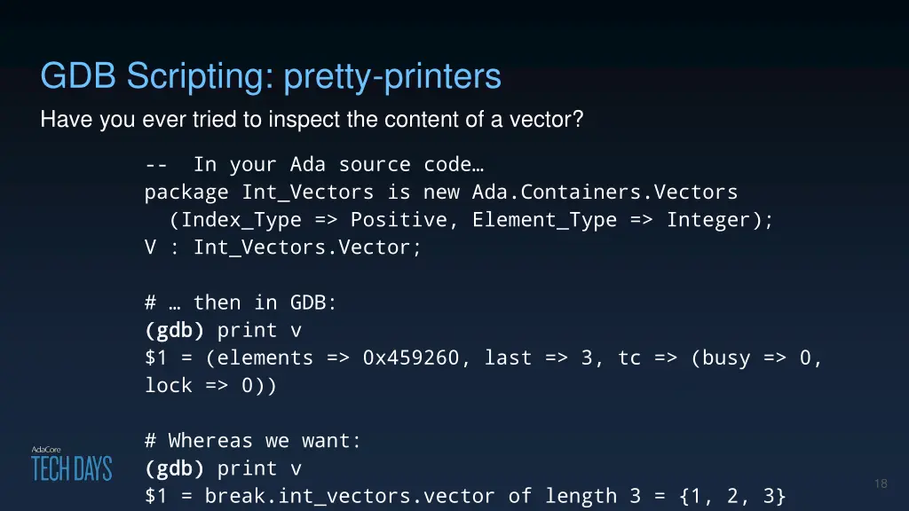 gdb scripting pretty printers have you ever tried