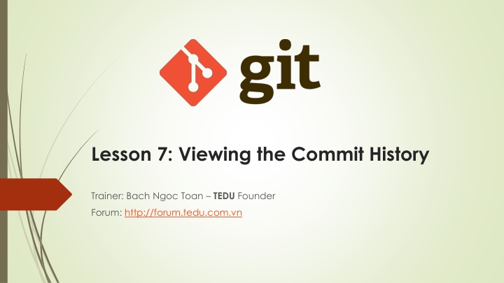 lesson 7 viewing the commit history