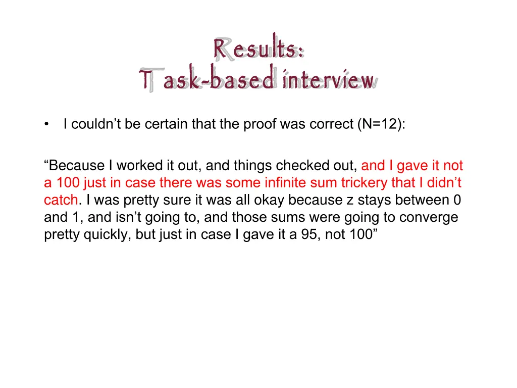 r esults based interview