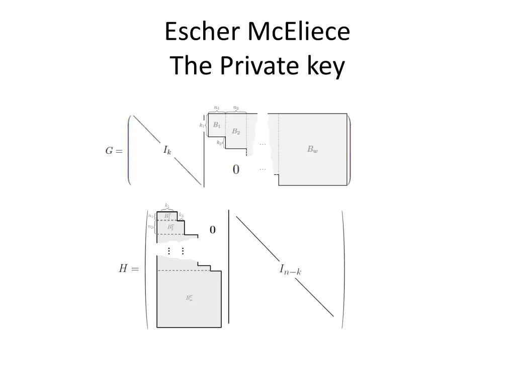 escher mceliece the private key