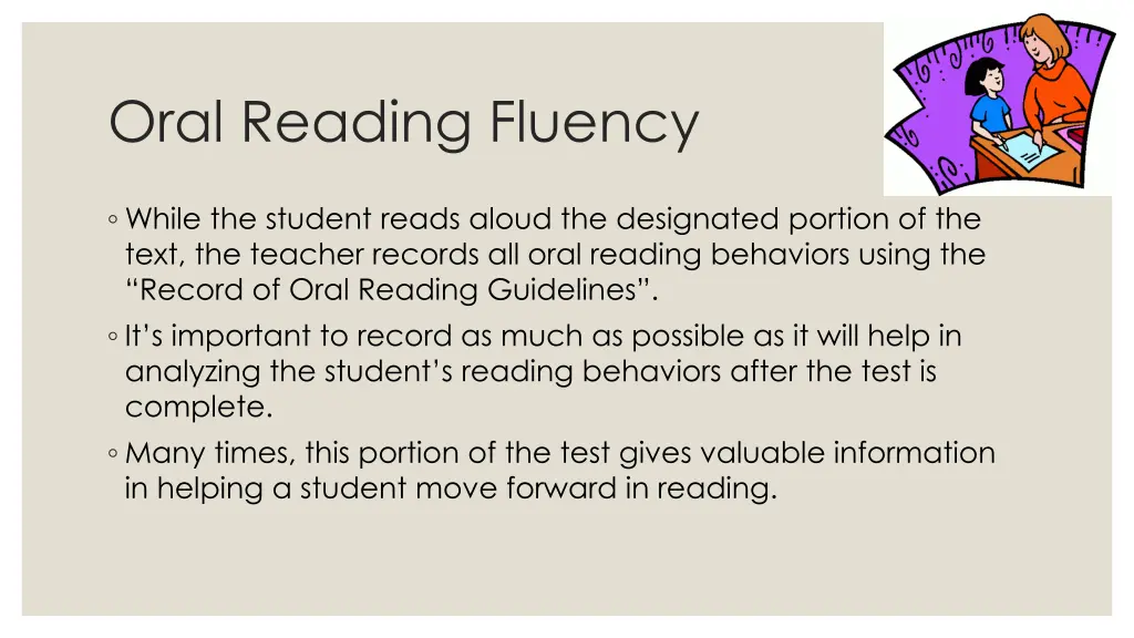 oral reading fluency