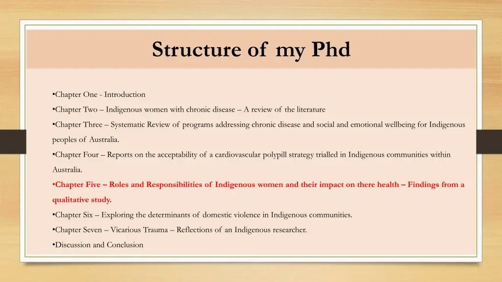 structure of my phd