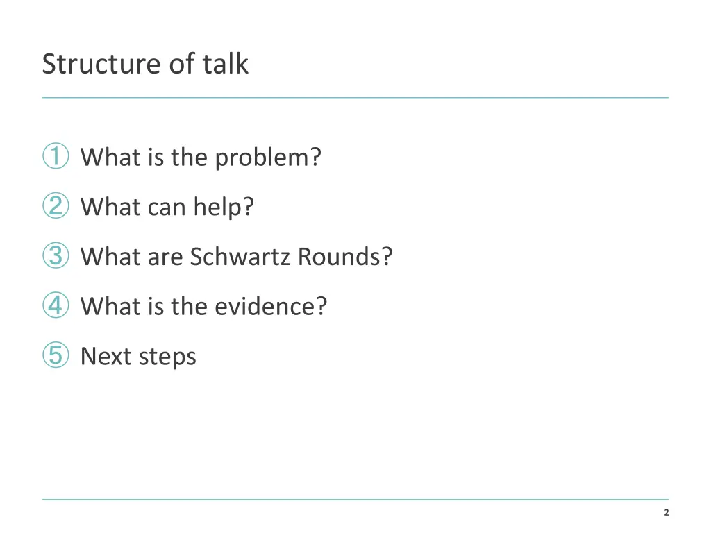 structure of talk