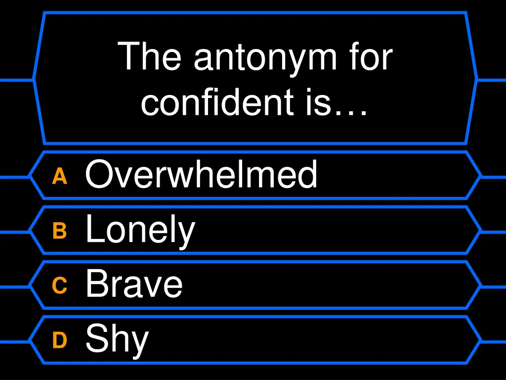 the antonym for confident is