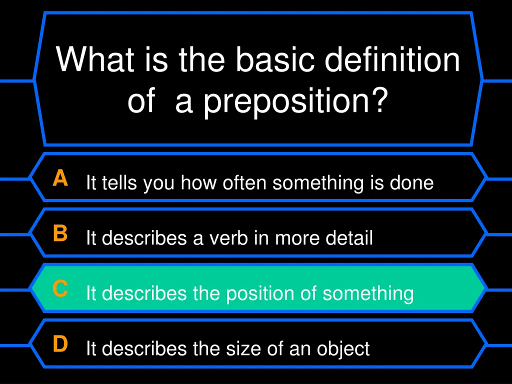 what is the basic definition of a preposition 1