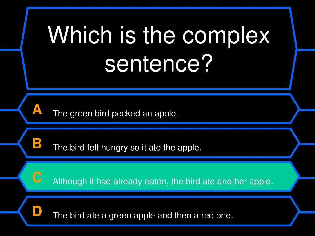 which is the complex sentence 1