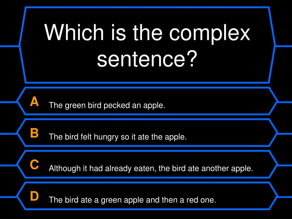 which is the complex sentence