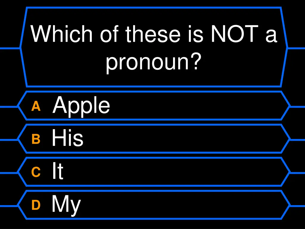 which of these is not a pronoun