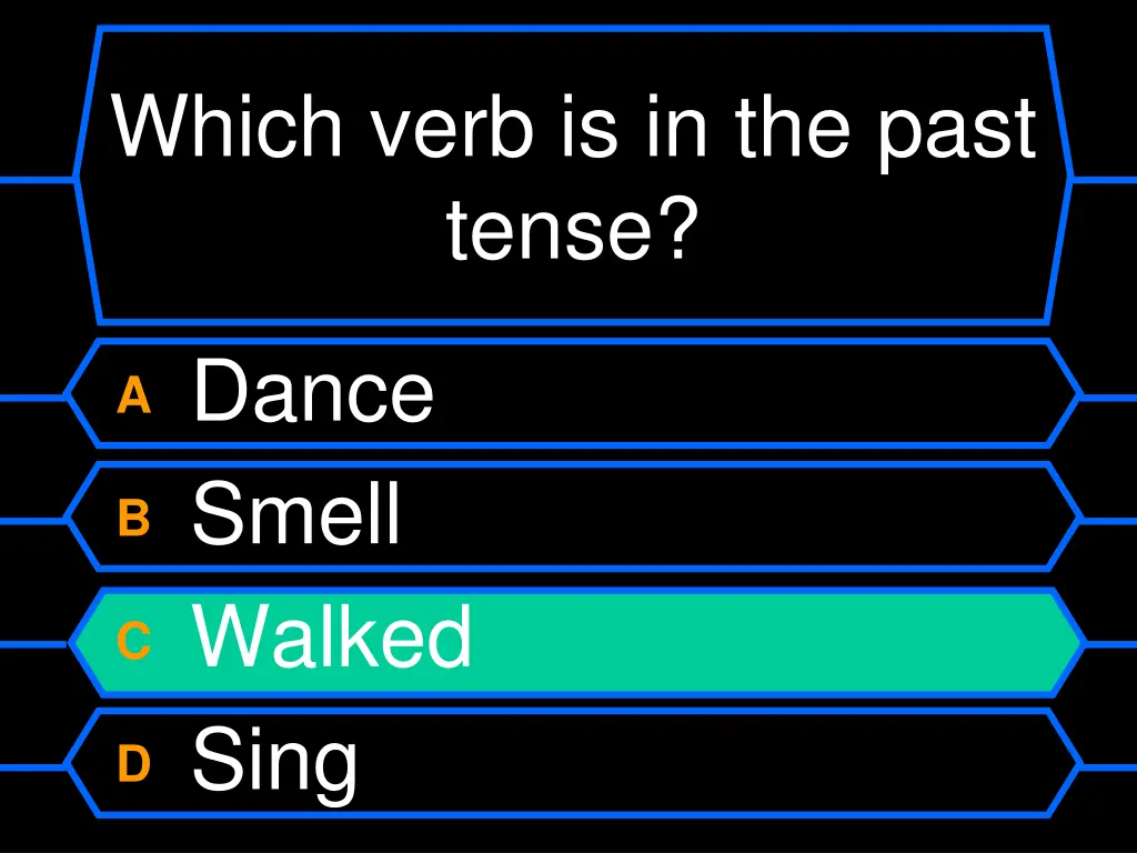 which verb is in the past tense 1