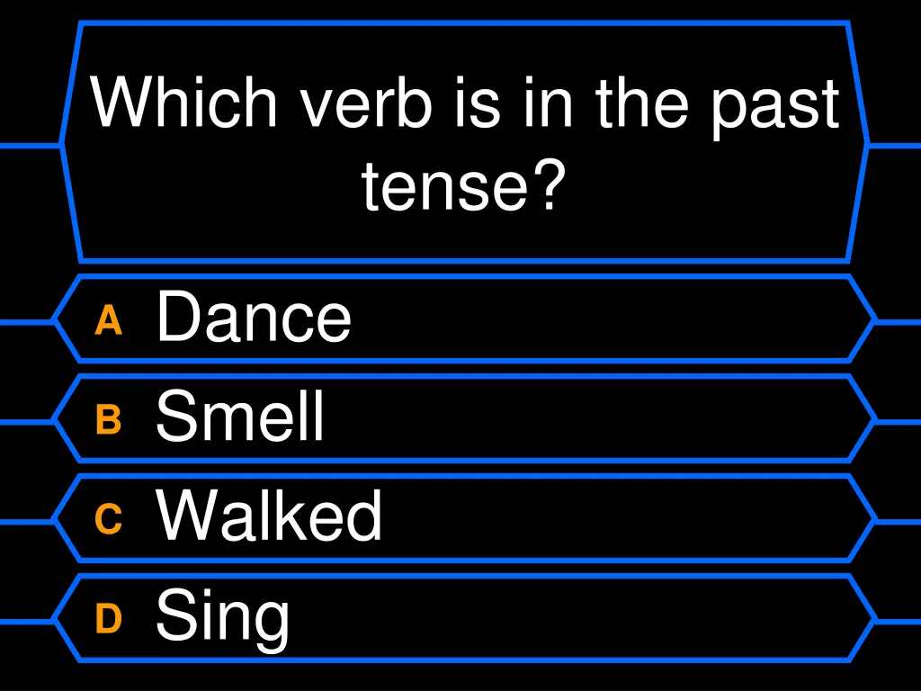 which verb is in the past tense