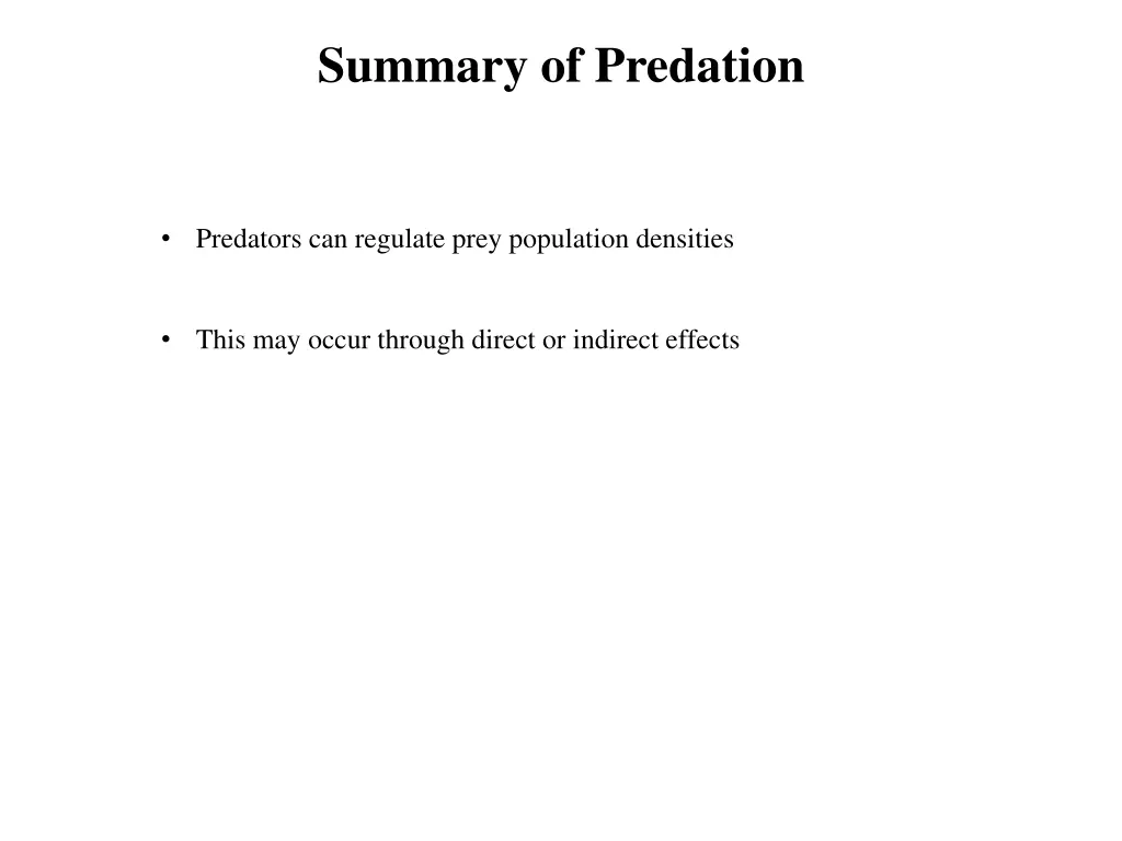 summary of predation