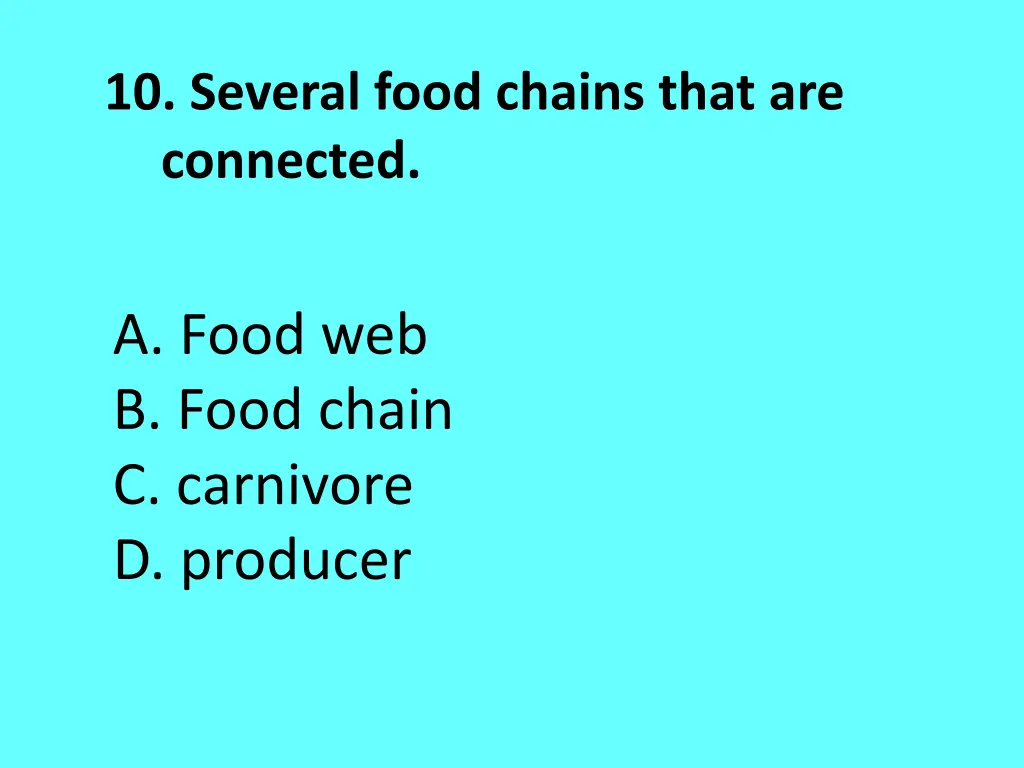 10 several food chains that are connected