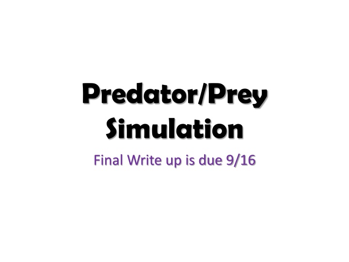 predator prey simulation