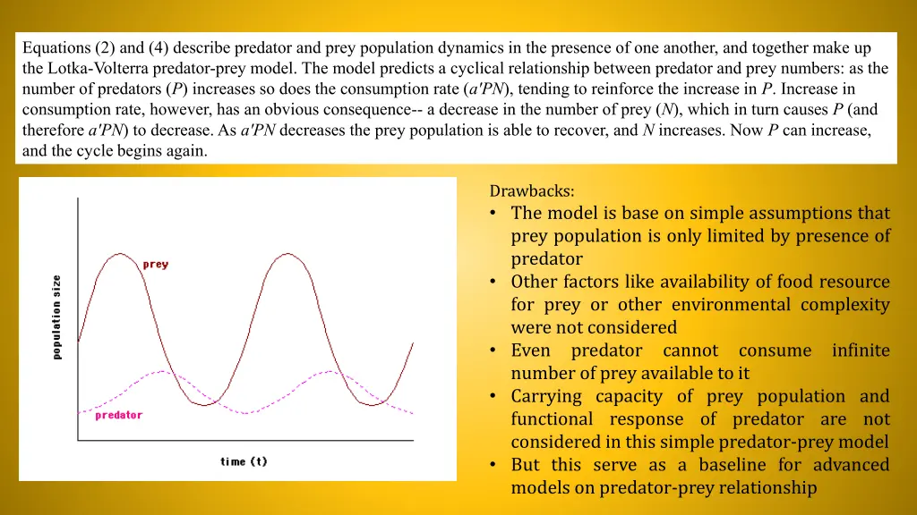 equations 2 and 4 describe predator and prey