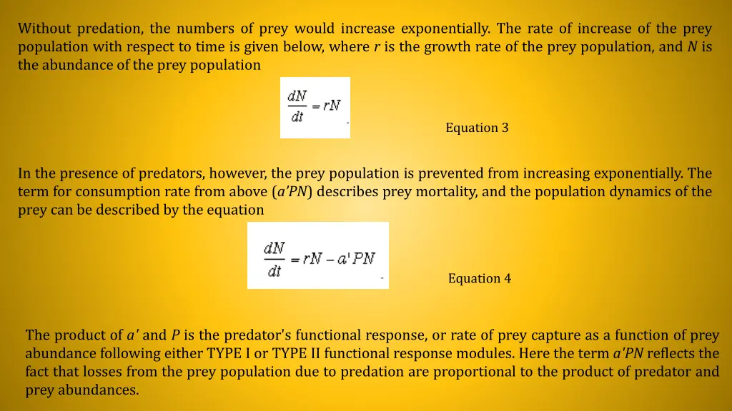 without predation the numbers of prey would