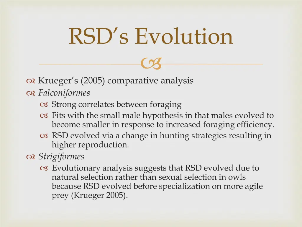 rsd s evolution