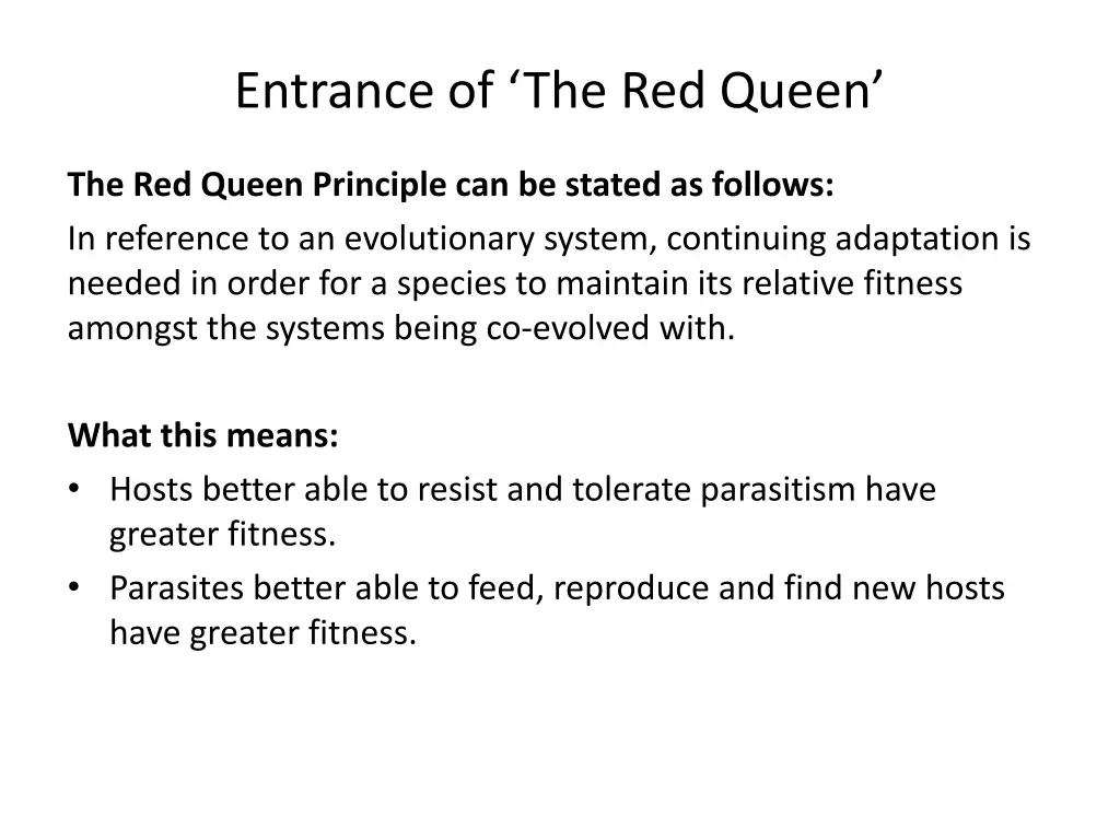 entrance of the red queen