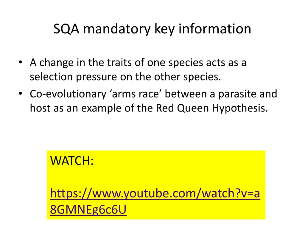 sqa mandatory key information