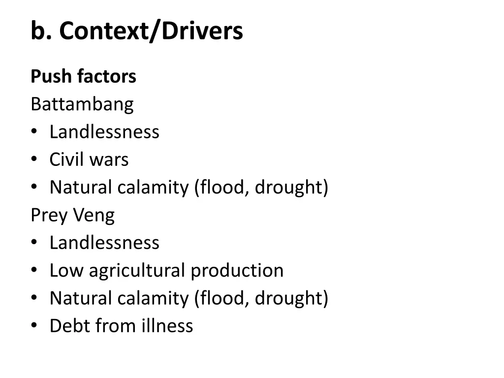 b context drivers