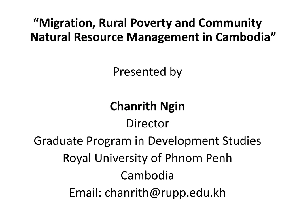 migration rural poverty and community natural