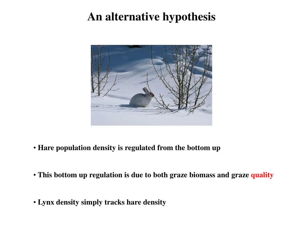 an alternative hypothesis