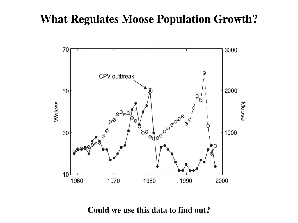 what regulates moose population growth