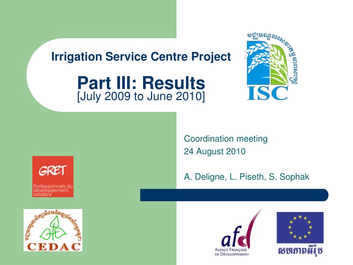 irrigation service centre project