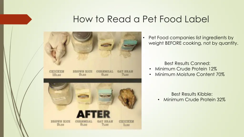 how to read a pet food label