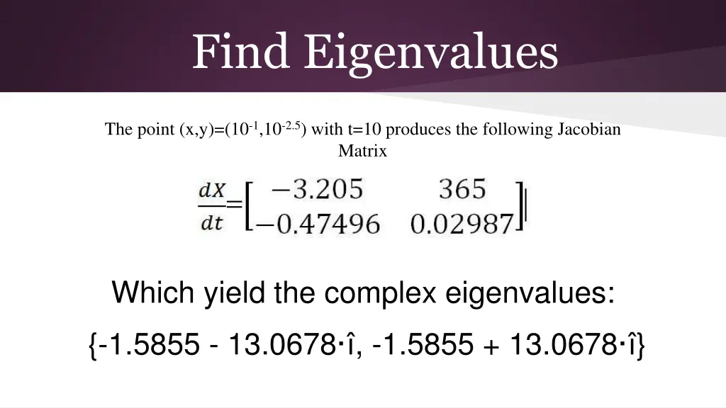 find eigenvalues